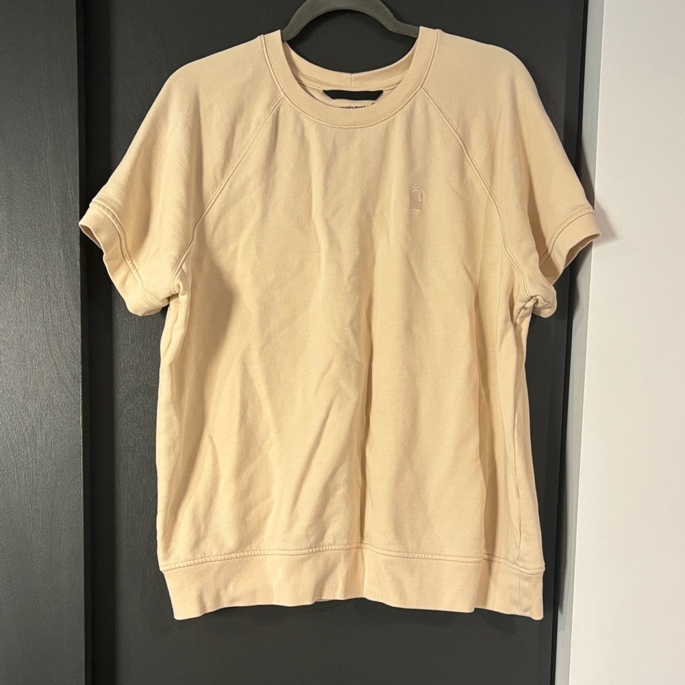Carhartt Beige Crewneck Heavy Weight Short-Sleeve Tee Shirt Size Large L
